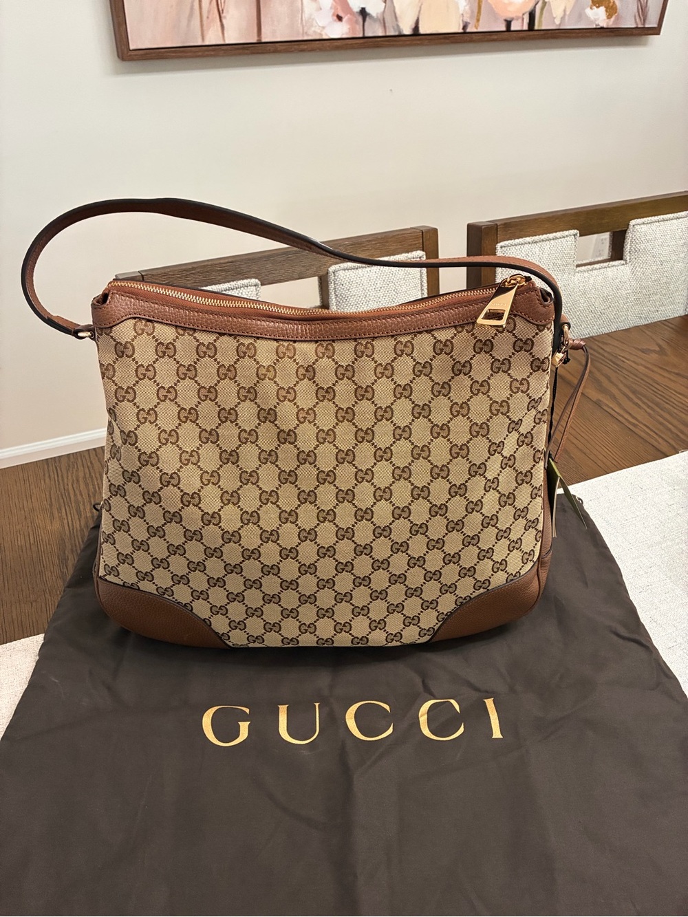 Gucci Soft GG Monogram Large Margaux Hobo Brown